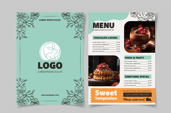 Dessert Menu Illustrative Easter preview 4