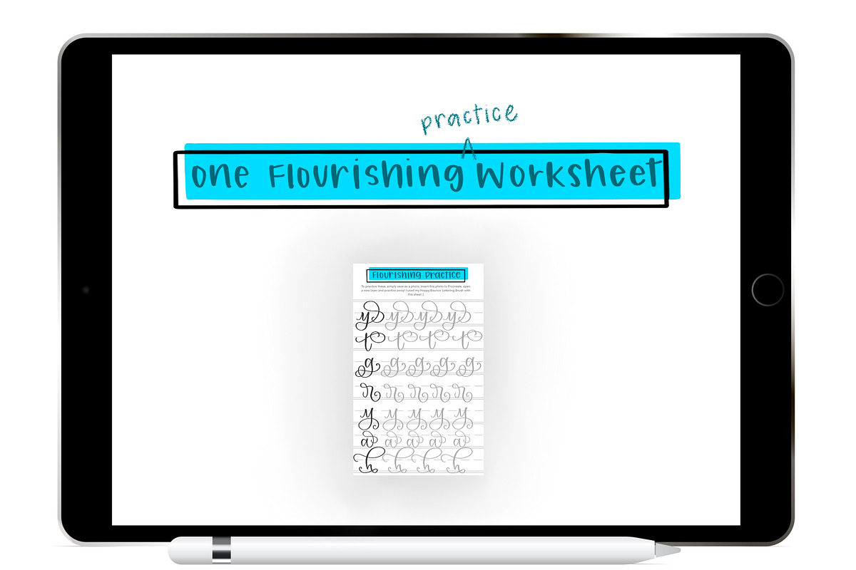 Procreate Lettering Beginners Kit, a Brush Add-On by Blue Strawberry Studio (Photo 5 of 7)