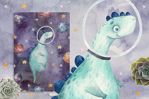 Cards With Dinosaurs In Space