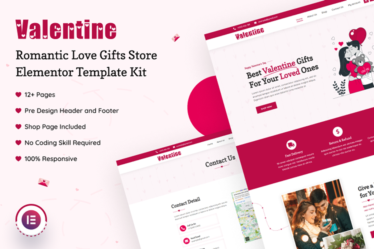 Valentine - Gifts Store Elementor Kit