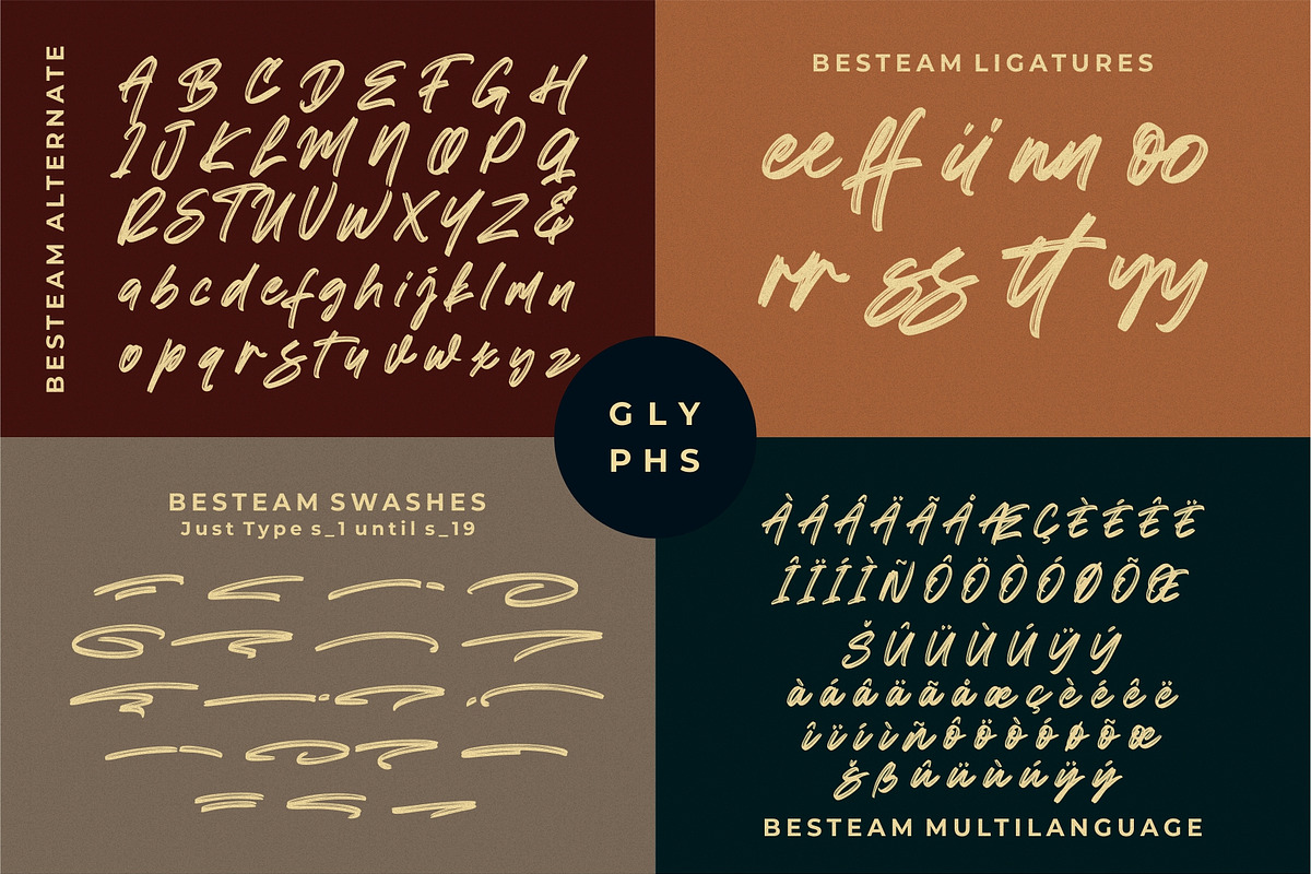 Besteam • A Brush Font, a Blackletter Font by azetypestudios.com (Photo 10 of 11)