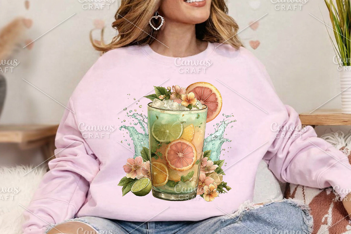 Whimsical Summer Tropical Drink PNG, an Illustration by Canvas Craft (Photo 4 of 7)
