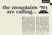 Highway 70 - Retro Serif, a Serif Font by Lateral Design (Thumbnail 7 of 15)