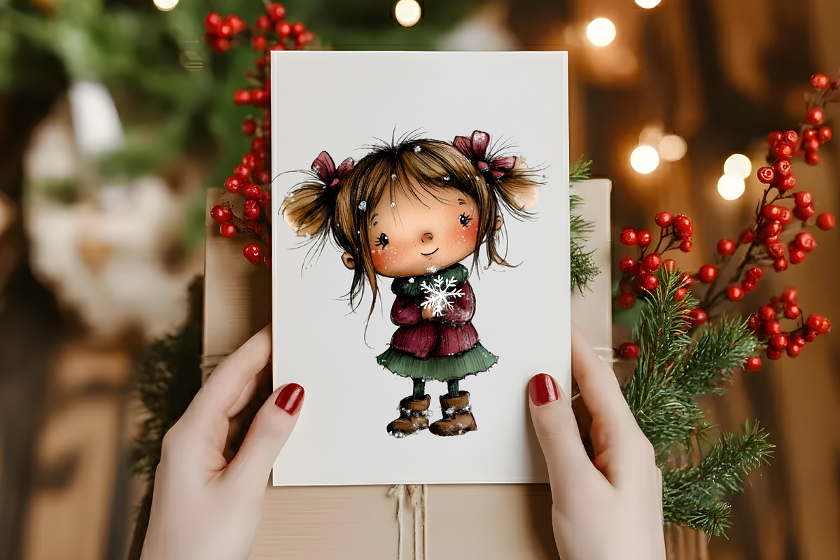 Christmas Whimsical Fairy Clipart, an Illustration by Designworld (Photo 6 of 6)