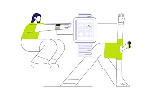 Smartwatch activity tracking, a Technology Illustration by Visual Generation