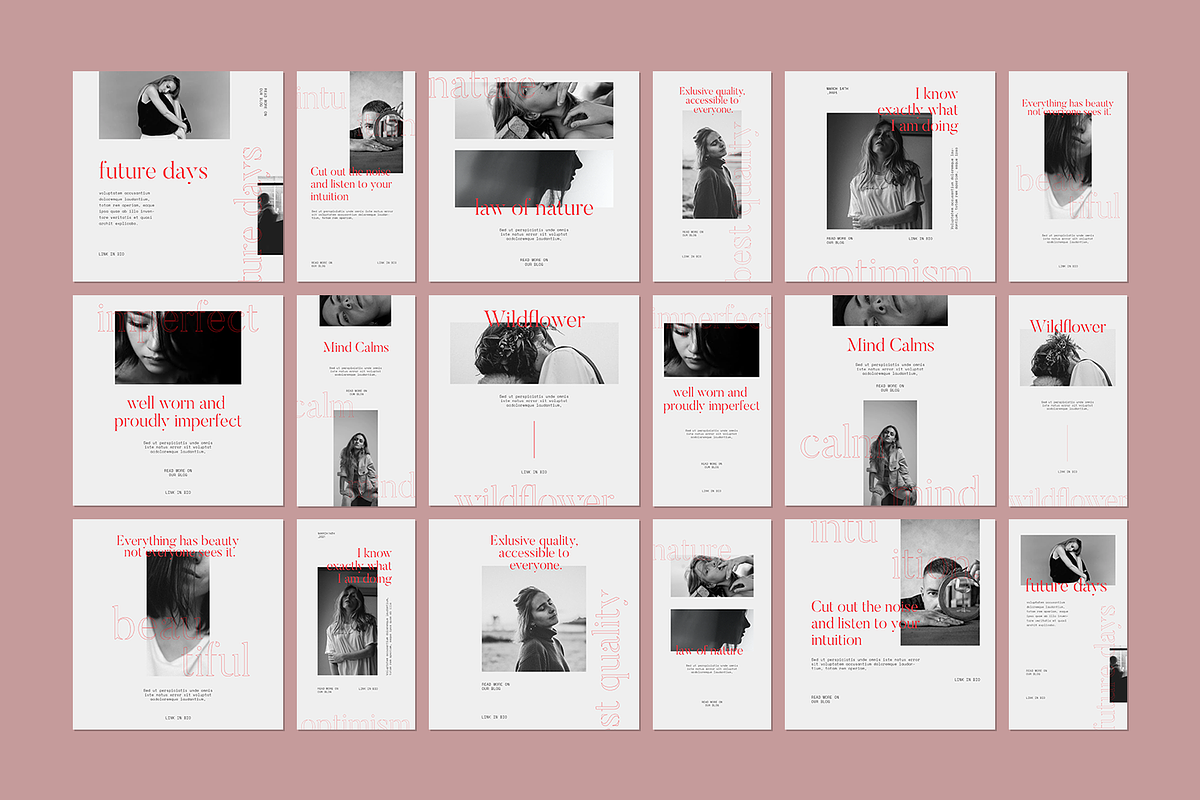 600 Minimalist Instagram Bundle, a Social Media Template by Creatchees.std (Photo 7 of 37)