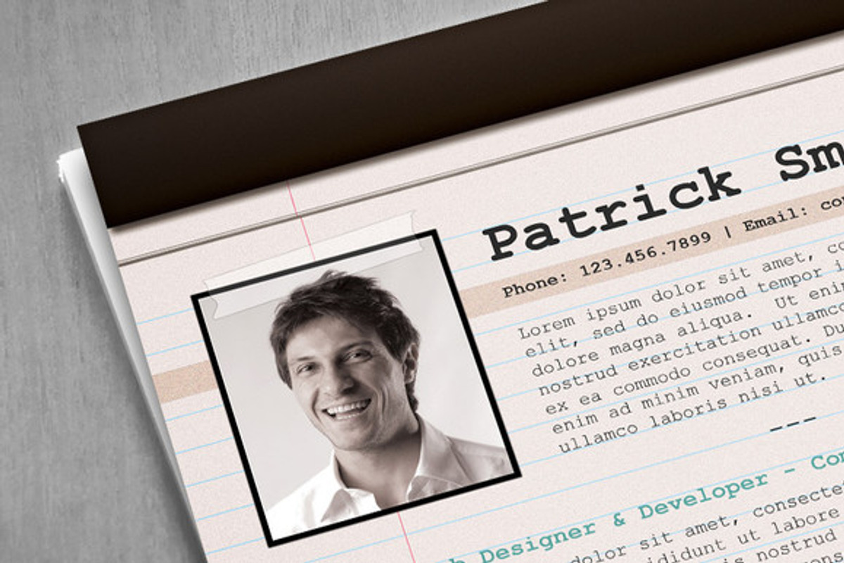 Notepad Style Resume, a Resume Template by Visual Impact (Photo 1 of 4)