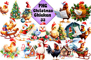 Christmas Chicken, an Illustration by Wow Magic