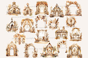 Boho Wedding Scenes Clipart, a Decorative Illustration by GlamArtZhanna (Thumbnail 2 of 5)