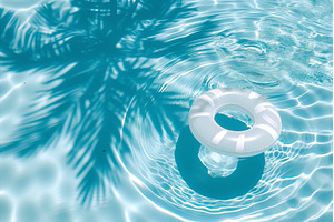 swimming ring in a pool with clear, a Sports & Recreation Photo by Sergey Kotenev