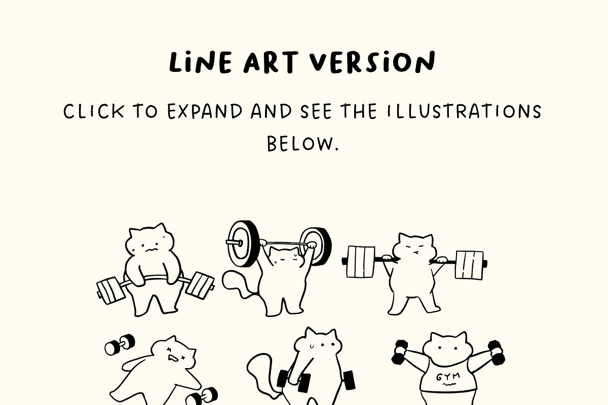 +60 Cat x Workout Set Illustration, a Sport Illustration by The Journey Atelier (Photo 5 of 5)