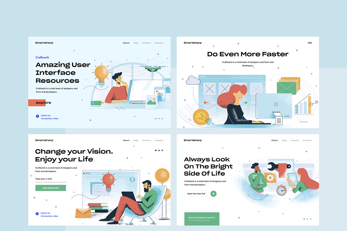 Smartsharp Illustrations, a Templates & Theme by Craftwork (Photo 3 of 6)