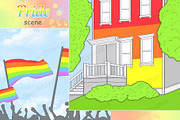 Pride Scene, a Seasonal Illustration by GlamArtZhanna (Thumbnail 1 of 3)