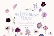 Midnight Botanica - Purple Flowers, a Decorative Illustration by Muse Artist (Thumbnail 5 of 12)