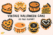 Halloween Cake PNG Clipart Bundle, a Seasonal Illustration by LemonDesign (Thumbnail 1 of 9)