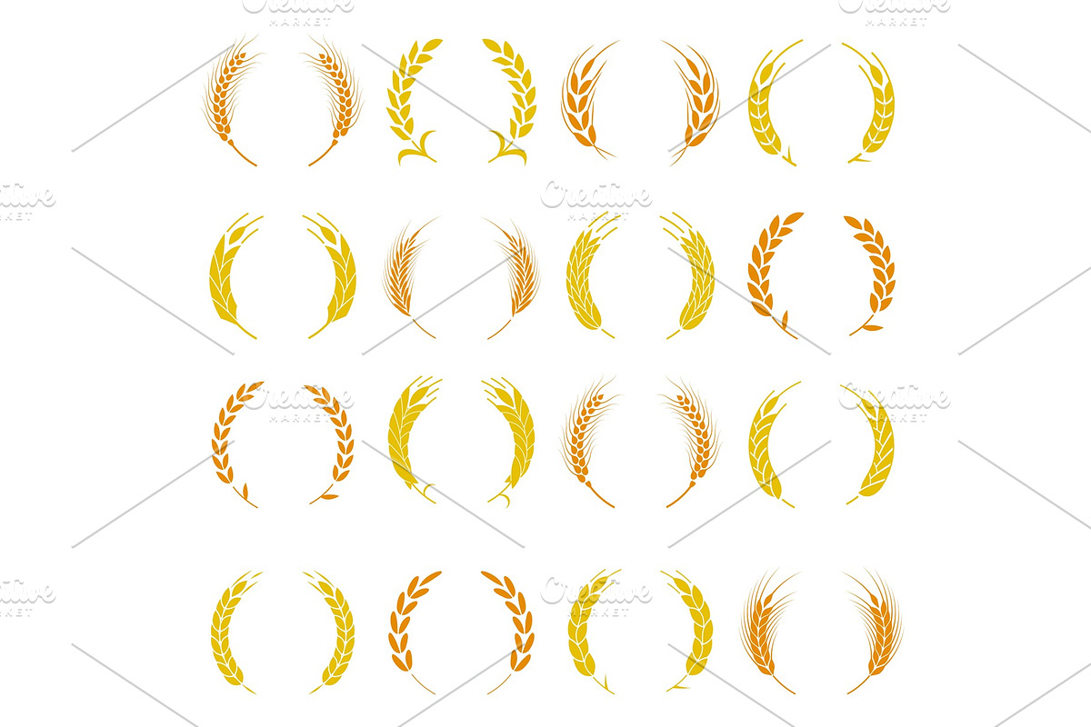 Wheat ear symbols for logo design., a Food Illustration by Riots Brush