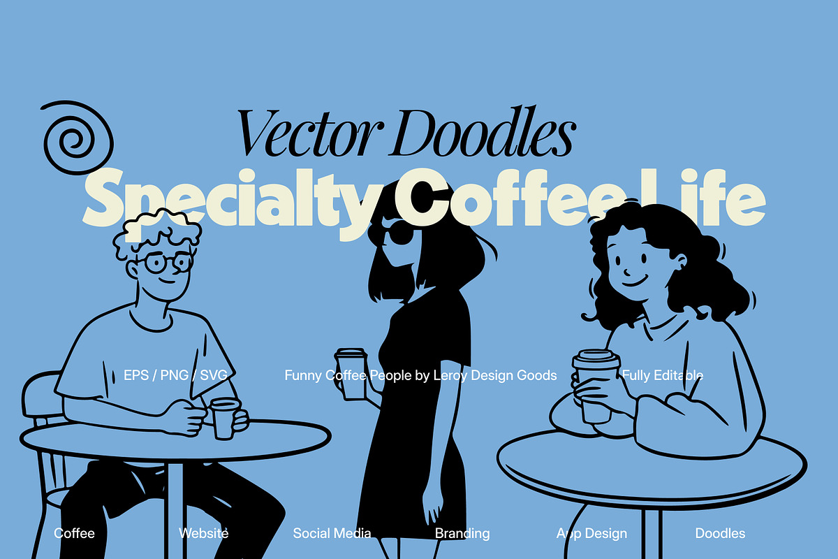Vector Doodles Specialty Coffee Life, a Graphic by LEROY Design (Photo 1 of 5)