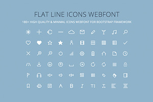 Flat Line Icons Webfont Bootstrap