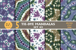 Tie Dye Mandalas Set 45