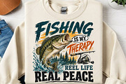 Vintage Fishing is My Therapy PNG, a Seasonal Illustration by Canvas Craft (Thumbnail 1 of 6)