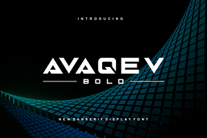 Avaqev -Font, a Sans Serif Font by artchiles_design