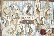 Rabbit Scrapbook Kit, an Animal Illustration by Secret Helper (Thumbnail 1 of 8)