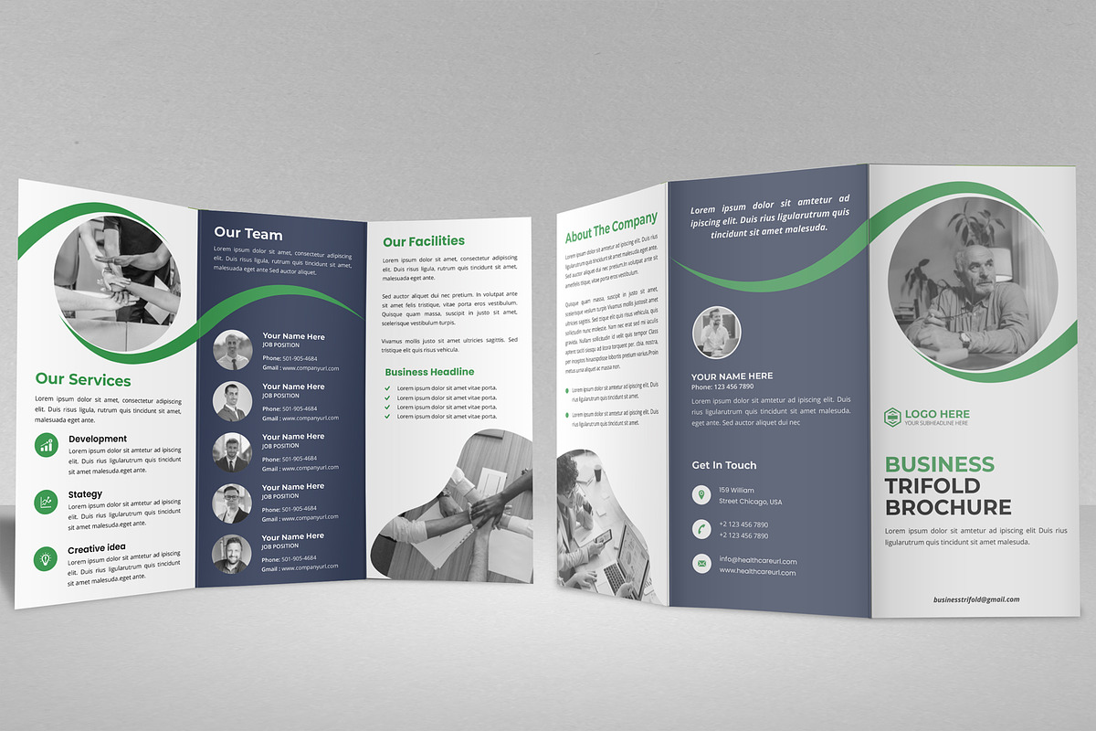 Business Trifold Brochure V2, a Brochure Template by SamiSimply7 (Photo 2 of 5)