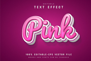 Pink Text Effect Editable