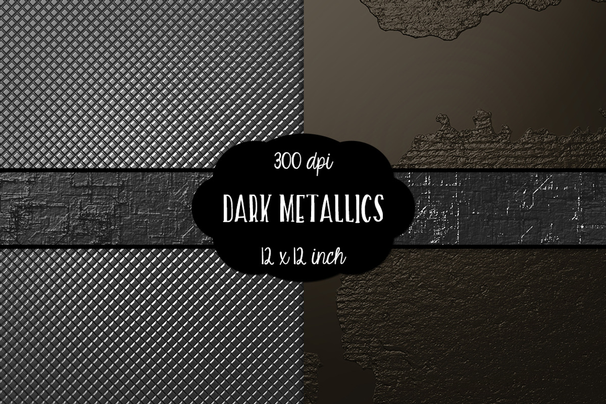 Dark Metallic Digital Paper preview 4