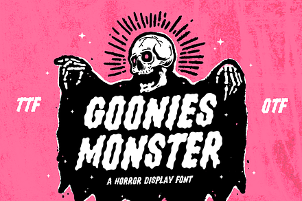 Goonies Monster Font - Scary Font, a Handwritten Font by ariodsgn