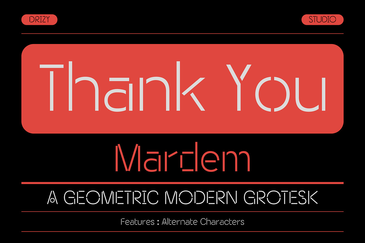 Mardem – Geometric Modern Grotesk, a Sans Serif Font by Drizy (Photo 10 of 10)
