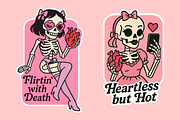 Coquette Skeletons Halloween SVG PNG, an Object Graphic by LaVika (Thumbnail 5 of 13)