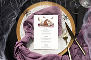 Halloween Card Mockup 5x7 Menu fall, a Packaging Mockup by PawMockups (Thumbnail 6 of 10)