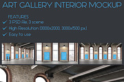 Art Gallery Interior Painting Mockup, a Print Template by desgiant (Thumbnail 2 of 2)