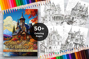 Gothic House Coloring Book