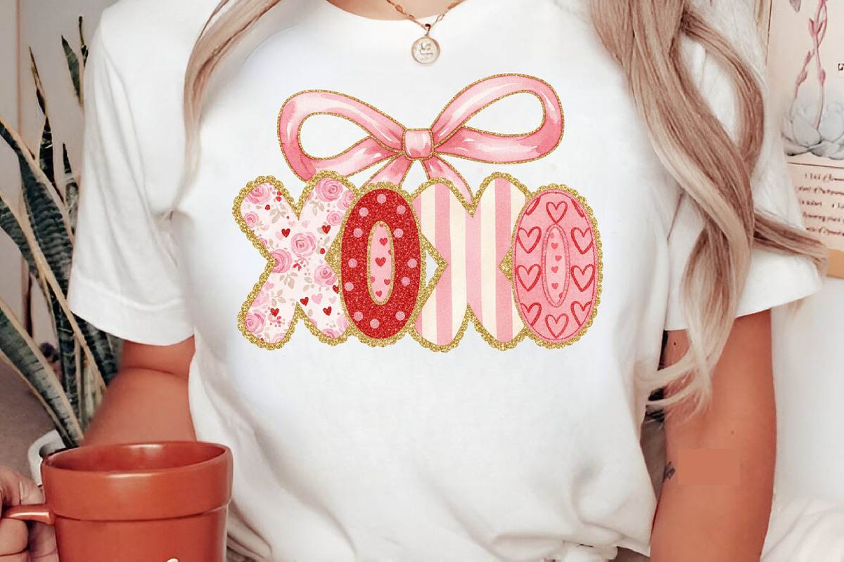 Preppy XOXO Coquette Bow, Valentine, an Illustration by Designking (Photo 6 of 6)
