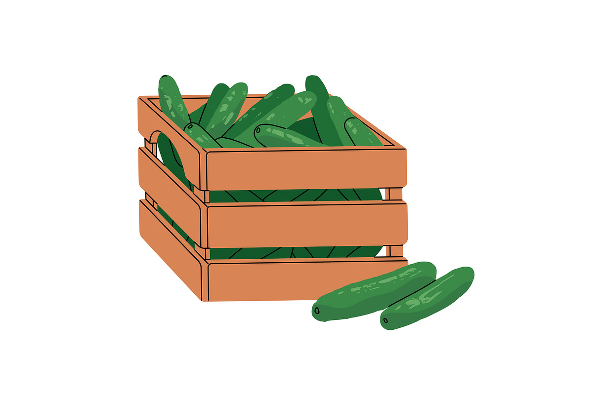 Fruit & vegetables boxes set, banner, a Food Illustration by PaperTrident (Photo 3 of 13)
