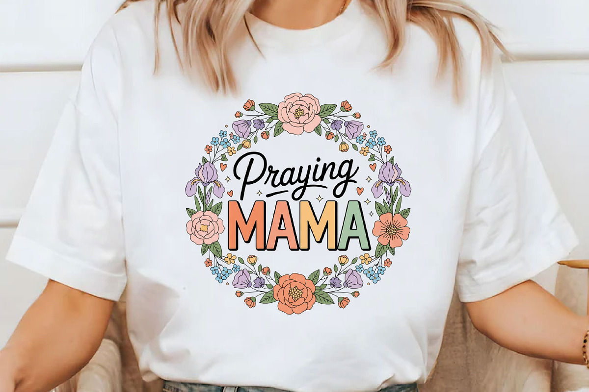 Praying Mama Floral Png, Mothers Day, an Illustration by Designking (Photo 6 of 6)