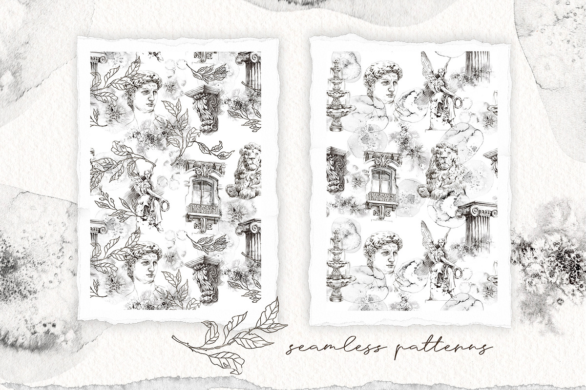 Architecture and Sculpture sketches, a Texture Illustration by Alamella (Photo 9 of 11)