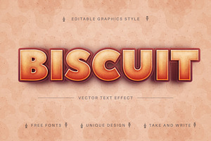 Biscuit - Editable Text Effect