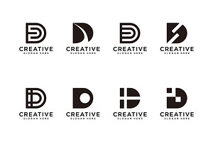 Set Of Initials D Logo Vector Design