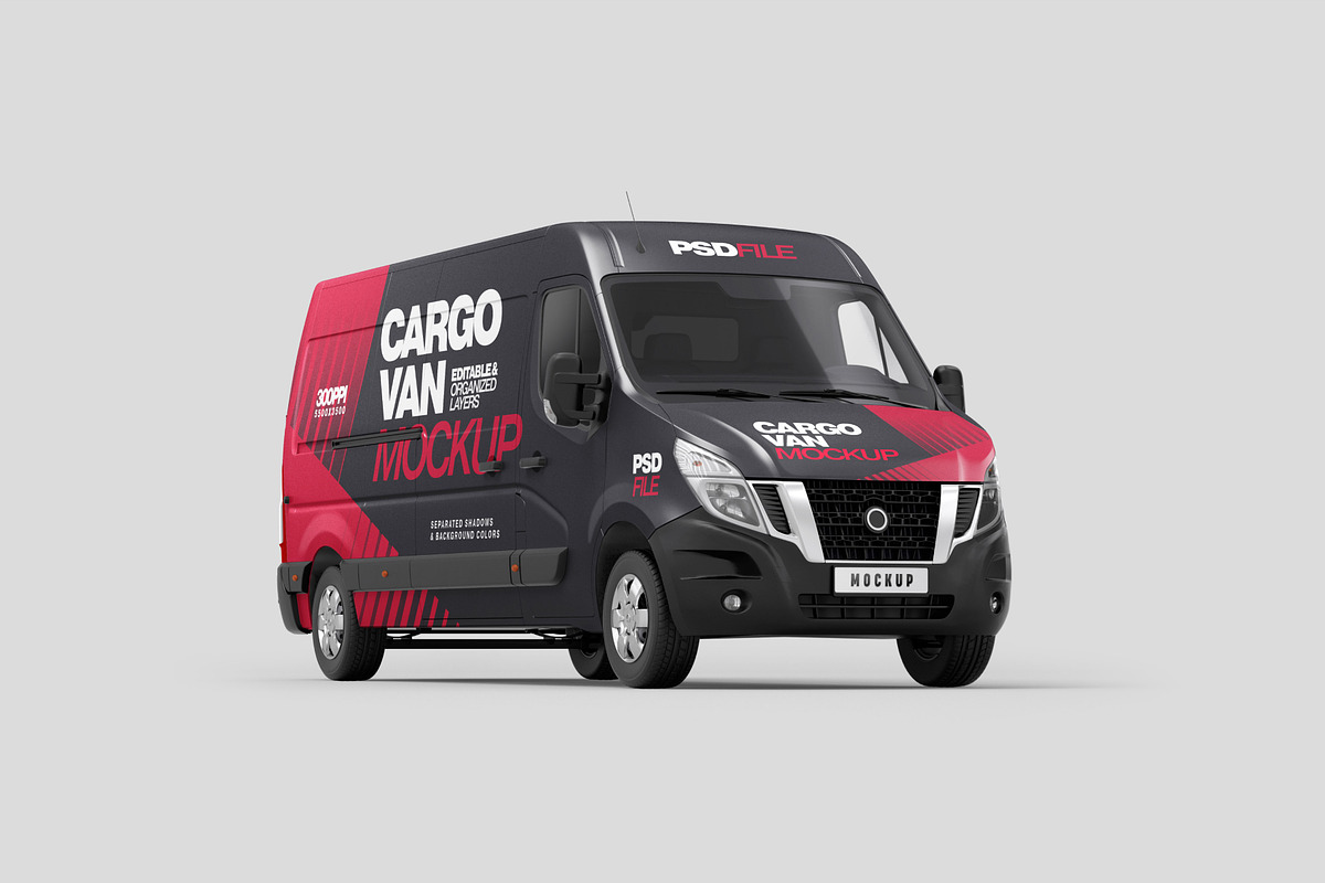 Cargo Van Mockup Set, an Advertising Mockup by Deeplab (Photo 7 of 10)
