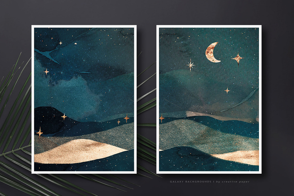 Landscape & Seamless Galaxy Textures, a Background Graphic by by creative paper (Photo 7 of 16)