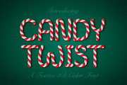 Candy Twist 3D Font, a Sans Serif Font by The Creative Bix (Thumbnail 1 of 9)