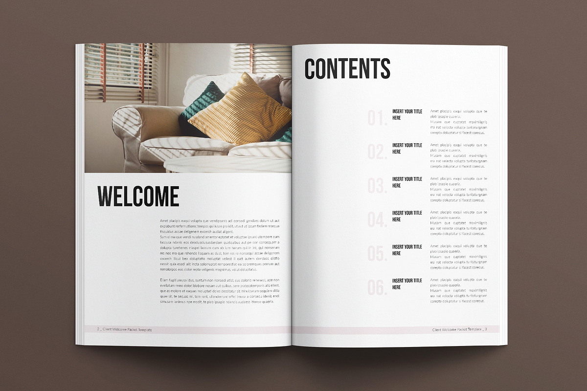 Welcome Packet Template, a Brochure Template by E-Type (Photo 2 of 7)