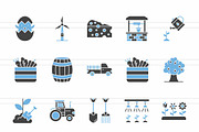 Village Blue & Black Icons, an Icon by IconBunny (Thumbnail 2 of 2)