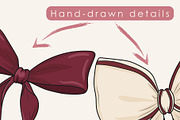 Quirky Bows Vector Set, an Object Illustration by OREHOVKA (Thumbnail 3 of 4)