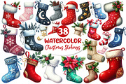 Christmas Stokings Clipart, an Illustration by Dream Creation (Thumbnail 1 of 4)