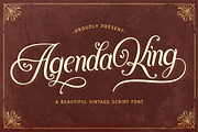 Agenda King - Vintage Script Font, a Script Font by StringLabs (Thumbnail 1 of 13)