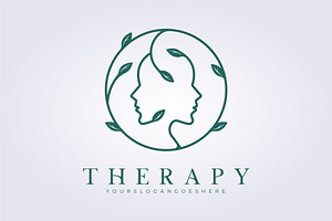 Mental Health, Therapy Help Logo